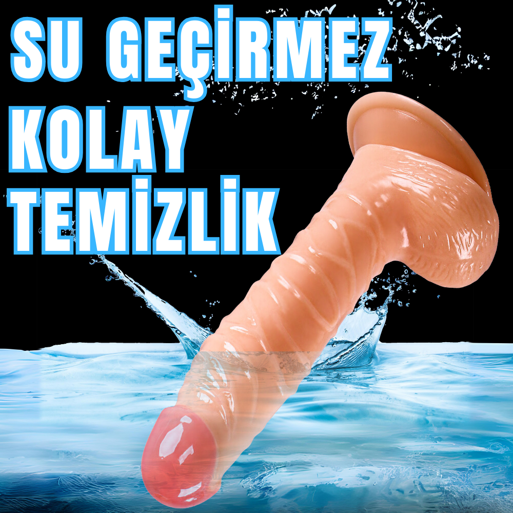 UNIQUE Realistik Dokuda Damarlı Dildo Vantuzlu Gerçekçi Yapay Penis 19