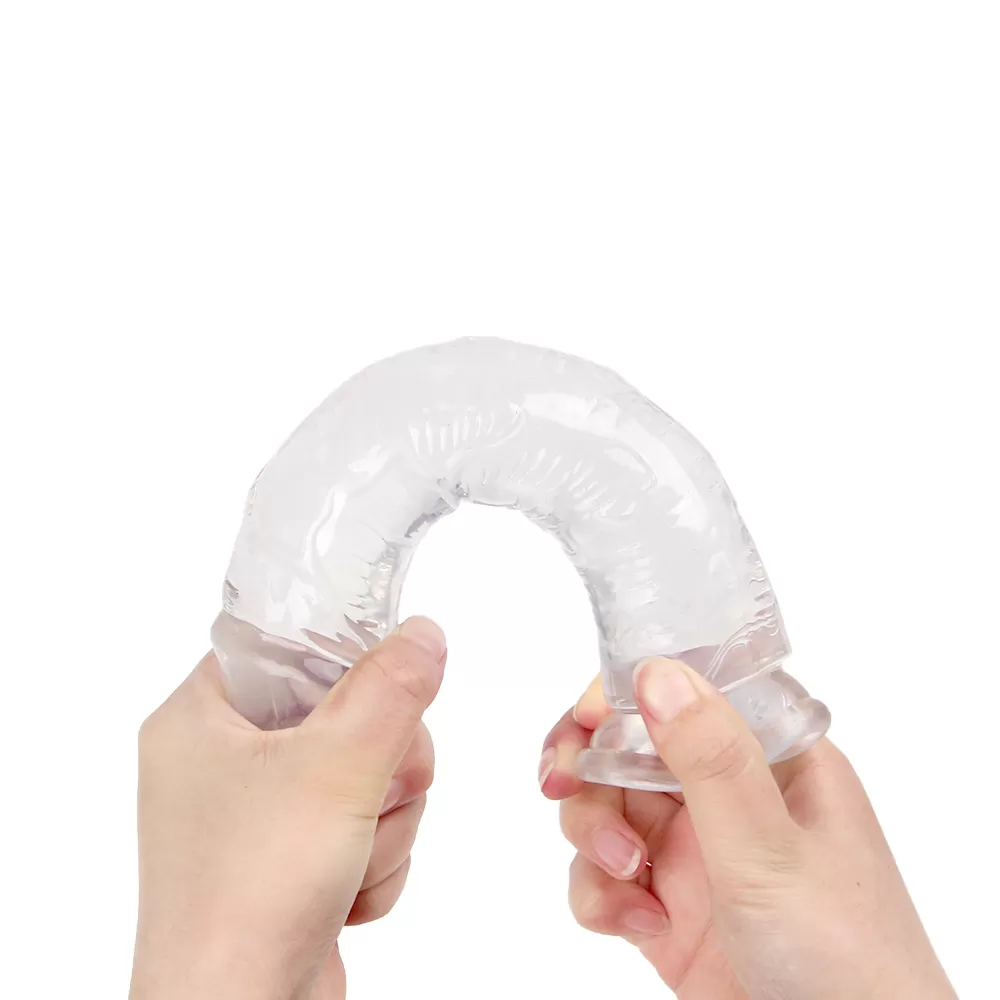 JELLY CLEAR Ultra Yumuşak Dokulu Dildo Testissiz Jel Dokulu Realistik