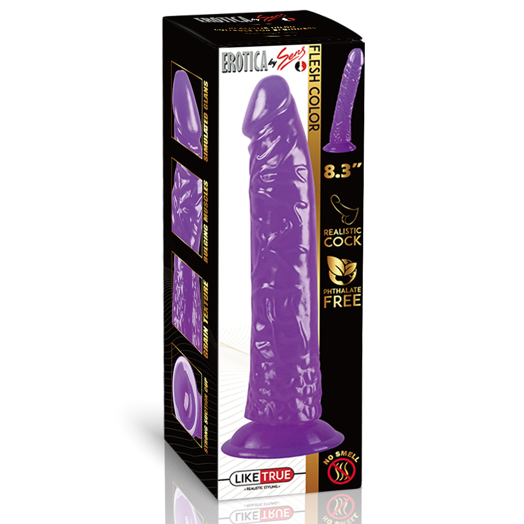 UNIQUE Realistik Dokuda Dildo Vantuzlu Gerçekçi Yapay Penis 21 CM