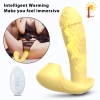 Cute M7 - Şarjlı Uzaktan Kumandalı Akıllı Isıtmalı G-Spot ve Klitoris Emiş Uyarıcı Yapay Penis Giyilebilir Vibratör