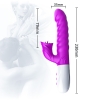 V40 - Şarjlı Akıllı Isıtma Özellikli Dil Hareketli Güçlü Titreşimli G-Spot ve Klitoris Uyarıcı 2 in 1 Yapay Penis Rabbit Vibratör