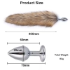 Fox Tail Anal Plug 40 CM Tilki Kuyruklu Metal Anal Plug - Pink