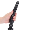 LIFELIKE VIBE Ultra Realistik Dokulu Boğumlu Anal Butt Plug 27 CM - Siyah