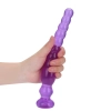 LIFELIKE VIBE Ultra Realistik Dokulu Boğumlu Anal Butt Plug 27 CM - Mor