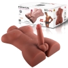 PTM Grayson - Anal Girişli 16 CM Yapay Penis Erkek Zenci Realistik Manken Yarım Vücut Dildo