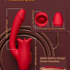 Şarjlı Klitoris Uyarıcı Dil Dudak Hareketli G Nokta Uyarıcı Güçlü Titreşimli 2 in 1 Oral Vibratör